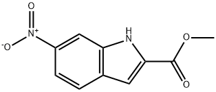 6-硝基-1H-吲哚-2-羧酸甲酯 结构式