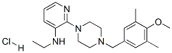 1-(4-methoxy-3,5-dimethylbenzyl)-4-(3-(ethylamino)-2-pyridyl)piperazine hydrochloride 结构式
