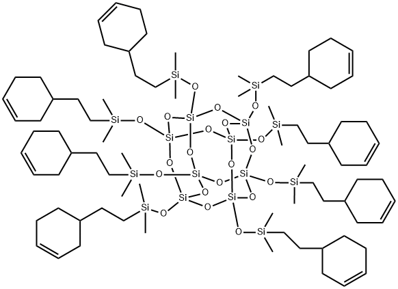 八[2-(4-环己烯基)乙基二甲基硅氧基]取代的PSS 结构式