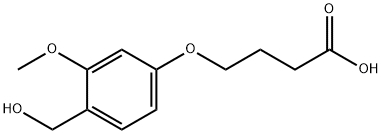 4-(4-羟甲基-3-甲氧基苯氧基)丁酸 结构式