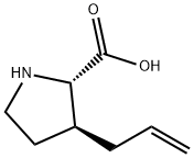 L-Proline, 3-(2-propenyl)-, trans- (9CI) 结构式