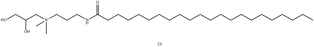 2,3-二羟基-N,N-二甲基-N-[3-[(1-氧代二十二烷基)氨基]丙基]-1-丙铵氯化物 结构式