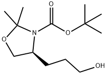 (S)-TERT-BUTYL 4-(3-HYDROXYPROPYL)-2,2-DIMETHYLOXAZOLIDINE-3-CARBOXYLATE 结构式