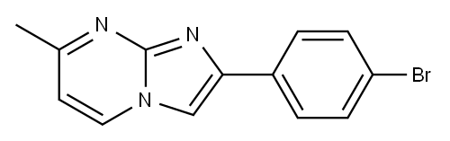 2-(4-溴苯基)-咪唑并[1,2-A]-7-甲基嘧啶 结构式