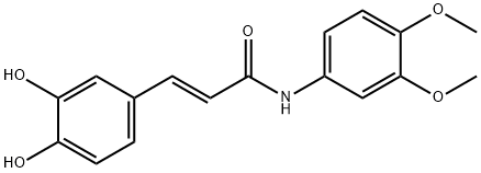 (E)-3-(3,4-Dihydroxyphenyl)-N-(3,4-dimethoxyphenyl)propenamide 结构式