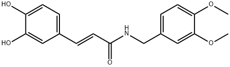 (E)-3-(3,4-Dihydroxyphenyl)-N-(3,4-dimethoxybenzyl)propenamide 结构式