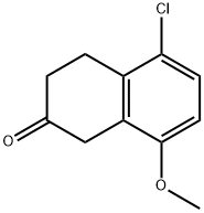 5-氯-8-甲氧基-3,4-二氢-1H-2-萘酮 结构式