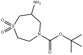 叔丁基6-胺基-1,4-噻嗪-4-羧酸盐1,1-二氧代 结构式