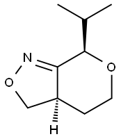 7H-Pyrano[3,4-c]isoxazole,3,3a,4,5-tetrahydro-7-(1-methylethyl)-,trans-(9CI) 结构式