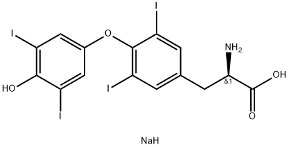 D-甲状腺素单钠盐 结构式