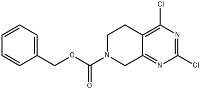 N-CBZ-2,4-二氯-5,6,7,8-四氢吡啶[3,4-D]嘧啶 结构式