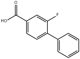 2-氟联苯基-4-羧酸 结构式