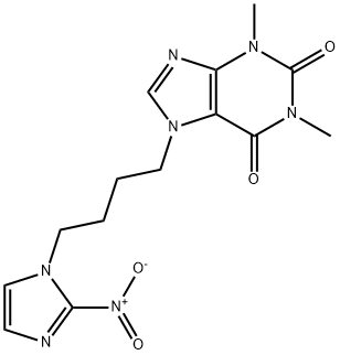 7-(4'-(2-nitroimidazole-1-yl)butyl)theophylline 结构式