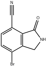 7-溴-3-氧代异吲哚啉-4-甲腈 结构式