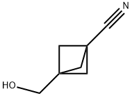 3-(Hydroxymethyl)bicyclo[1.1.1]pentane-1-carbonitrile 结构式