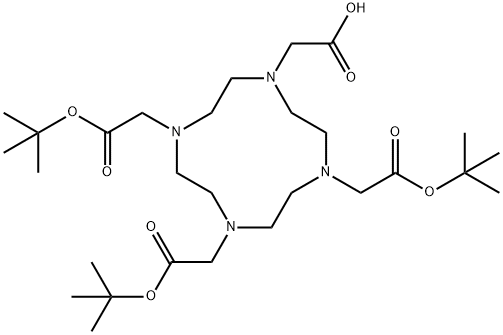 三叔丁基1,4,7,10-四氮杂环十二烷-1,4,7,10-四乙酸 结构式