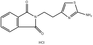 2-氨基-4-[(2-N-苯二甲酰亚氨基)乙基]噻唑盐酸盐 结构式