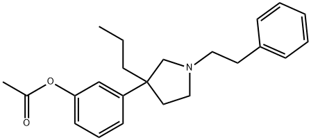 Acetic acid 3-(1-phenethyl-3-propyl-3-pyrrolidinyl)phenyl ester 结构式