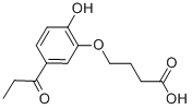 Butanoic acid, 4-(2-hydroxy-5-(1-oxopropyl)phenoxy)- 结构式