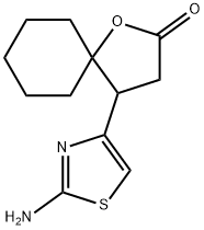 4-(2-氨基噻唑-4-基)-1-氧杂[4.5]癸烷-2-酮 结构式