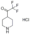2,2,2-三氟-1-(哌啶-4-基)乙酮盐酸盐 结构式