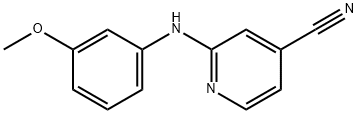 2-[(3-METHOXYPHENYL)AMINO]ISONICOTINONITRILE 结构式