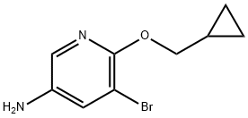 5-溴-6-(环丙基甲氧基)吡啶-3-胺 结构式