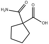 Cyclopentanecarboxylic acid, 1-(aminocarbonyl)- (9CI) 结构式