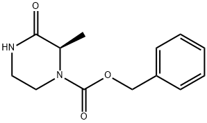 (R)-4-苄氧羰基-3-甲基-哌嗪-2-酮 结构式