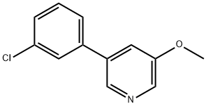 3-(3-氯苯基)-5-甲氧基吡啶 结构式