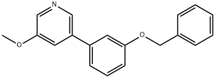 3-[3-(Benzyloxy)phenyl]-5-Methoxypyridine 结构式