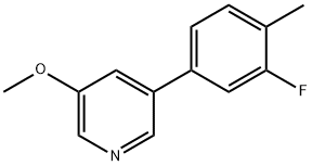 3-(3-氟-4-甲基苯基)-5-甲氧基吡啶 结构式