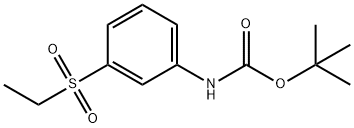 N-[3-(乙磺酰基)苯基]氨基甲酸叔丁基酯 结构式