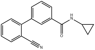 3-(2-氰基苯基)-N-环丙基苯甲酰胺 结构式