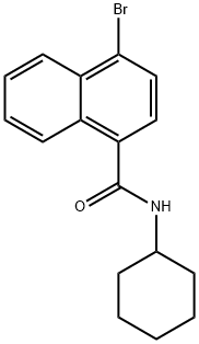 4-BroMo-N-cyclohexylnaphthalene-1-carboxaMide 结构式