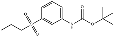 t-Butyl N-[3-(propane-1-sulfonyl)phenyl]carbaMate 结构式