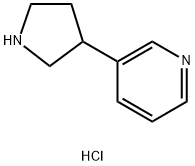 3-(吡咯烷-3-基)吡啶盐酸盐 结构式