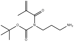 (3-氨基丙基)(甲基丙烯酰基)氨基甲酸叔丁酯 结构式