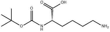 N-alpha-叔丁氧羰基-L-赖氨酸 结构式
