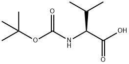 Boc-L-缬氨酸 结构式