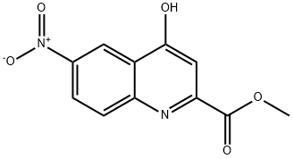 4-羟基-6-硝基喹啉-2-甲酸甲酯 结构式