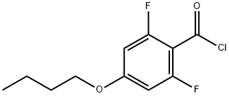 4-Butoxy-2,6-difluorobenzoylchloride 结构式