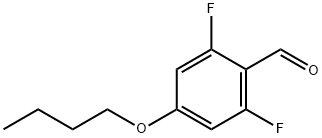 4-丁氧基-2,6-二氟苯甲醛 结构式