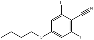 4-丁氧基-2,6-二氟苯甲腈 结构式