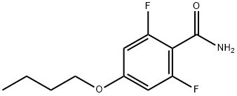 4-丁氧基-2,6-二氟苯甲酰胺 结构式