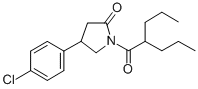 4-(4-chlorophenyl)-1-(2-propylpentanoyl)pyrrolidin-2-one 结构式