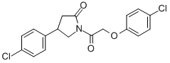 1-((4-Chlorophenoxy)acetyl)-4-(4-chlorophenyl)-2-pyrrolidinone 结构式