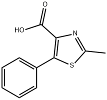 2-甲基-5-苯基-噻唑-4-羧酸 结构式