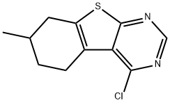 4-氯-7-甲基-5,6,7,8-四氢苯并[4,5]噻吩并[2,3-D]嘧啶 结构式