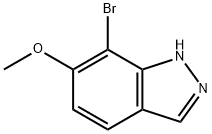7-溴-6-甲氧基-1H-吲唑 结构式